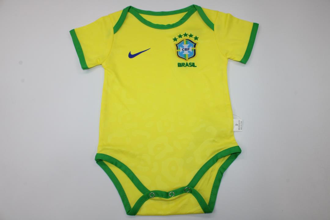 Brazil 2022 Baby World Cup Home Soccer Jersey